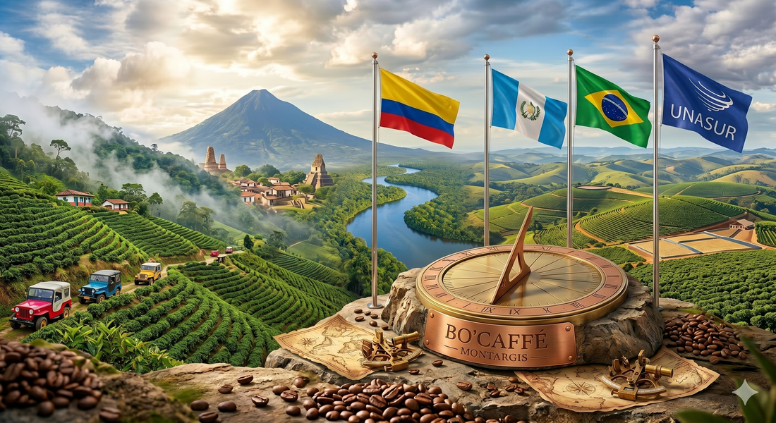 Café d'Amérique du Sud 100% Arabica bio - Brésil, Colombie, Guatemala - Bo'caffé Montargis"