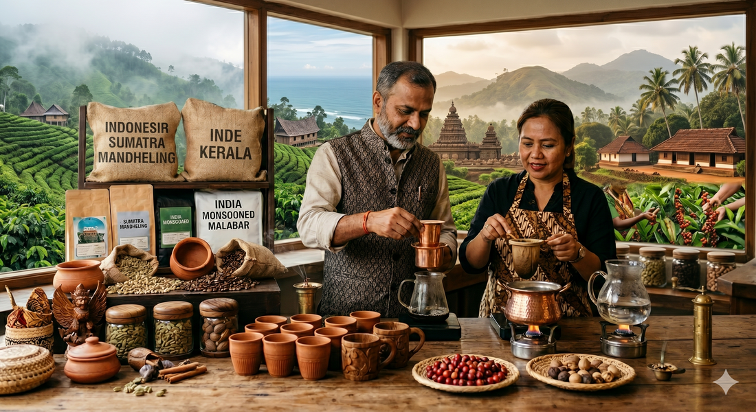 Café d'Asie 100% Arabica bio - Inde Kerala et Indonésie Sumatra - Bo'caffé Montargis