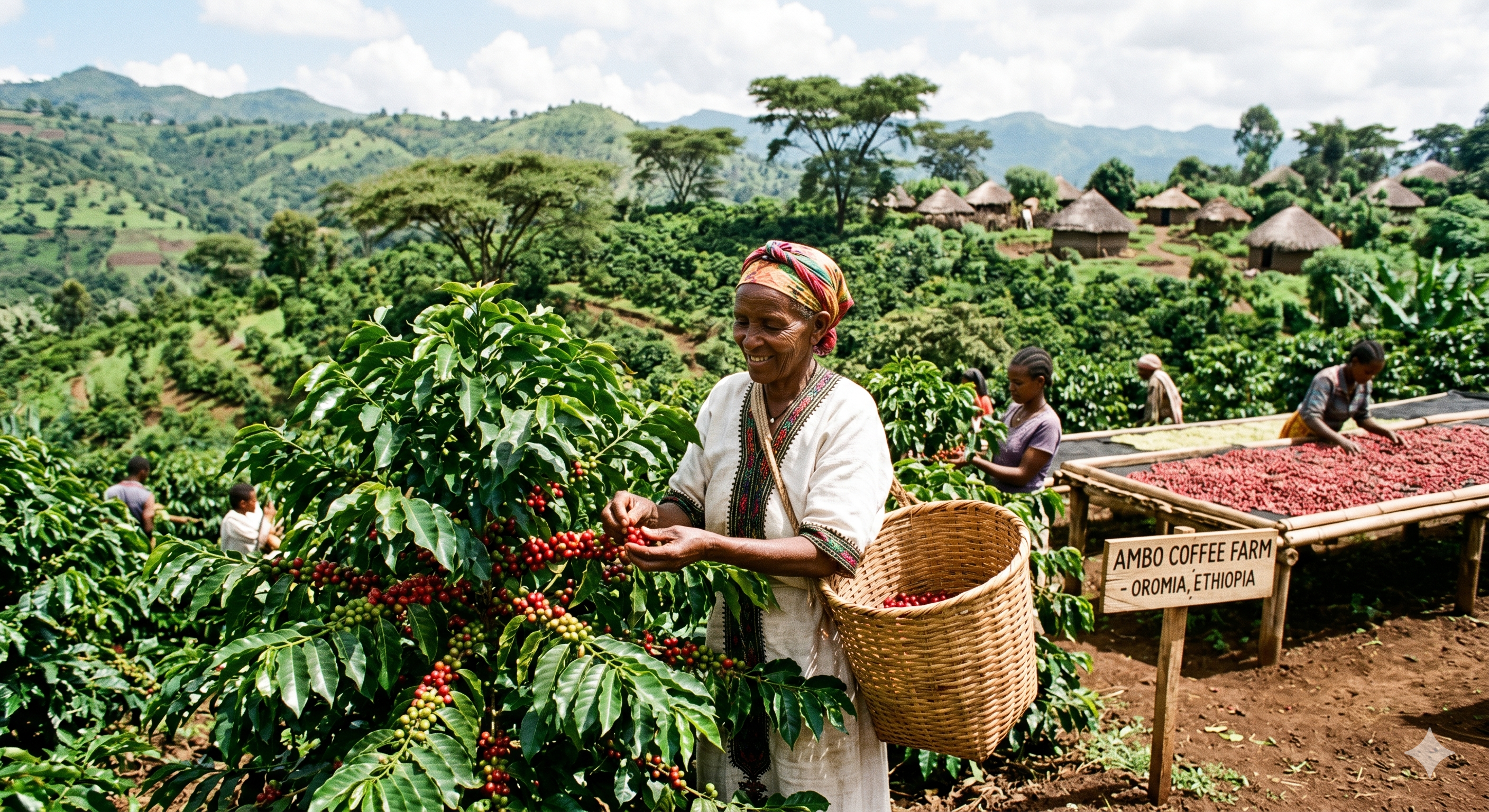 Café d'Afrique en grains - Éthiopie Yirgacheffe, Sidamo, Wallaga, Lekempti - Bo'caffé Montargis