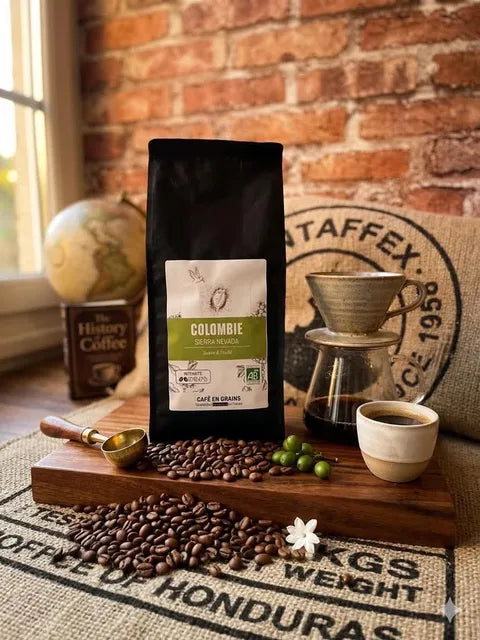 Café Colombie Bio Équitable 100% Arabica 1kg – Bo'caffé Montargis Loiret
