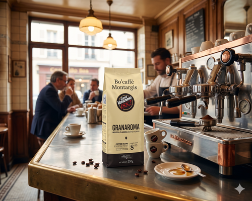 Café en Grains Vergnano Gran Aroma 250g 70% Arabica 30% Robusta – Bo'caffé Montargis Loiret
