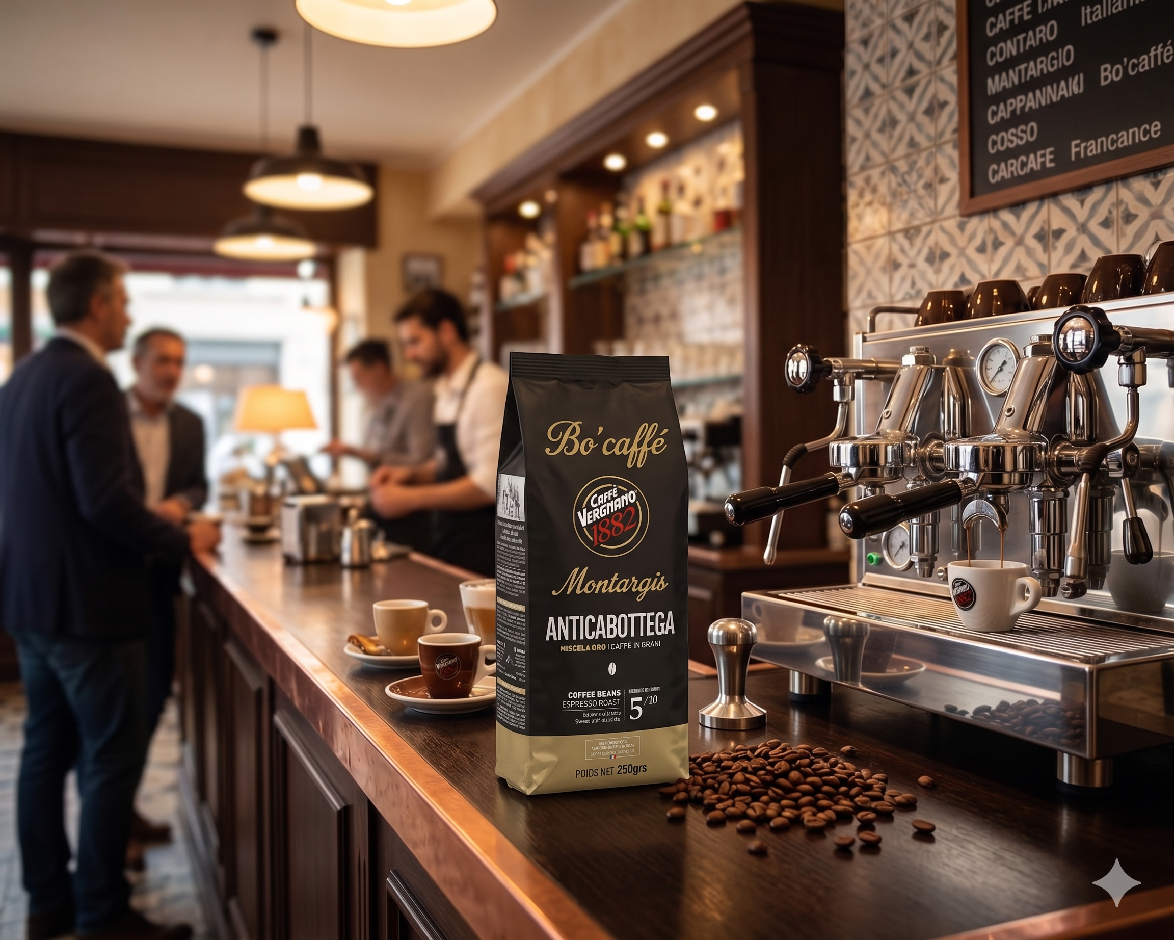 Café en Grains Vergnano Antica Bottega 250g 100% Arabica – Bo'caffé Montargis Loiret
