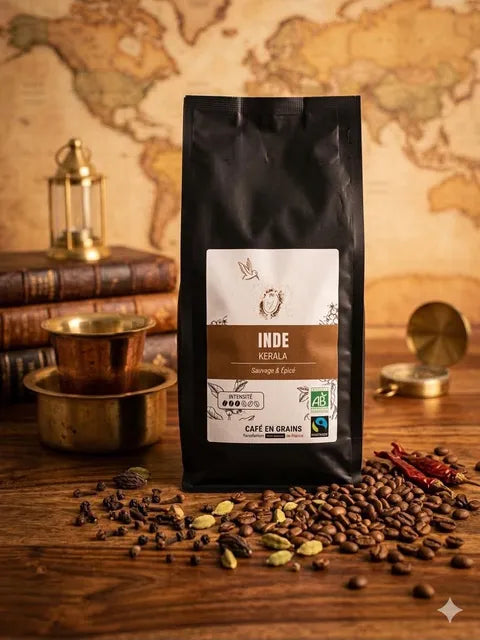 Inde Kerala Bio & Équitable – 100% Pur Arabica 1kg