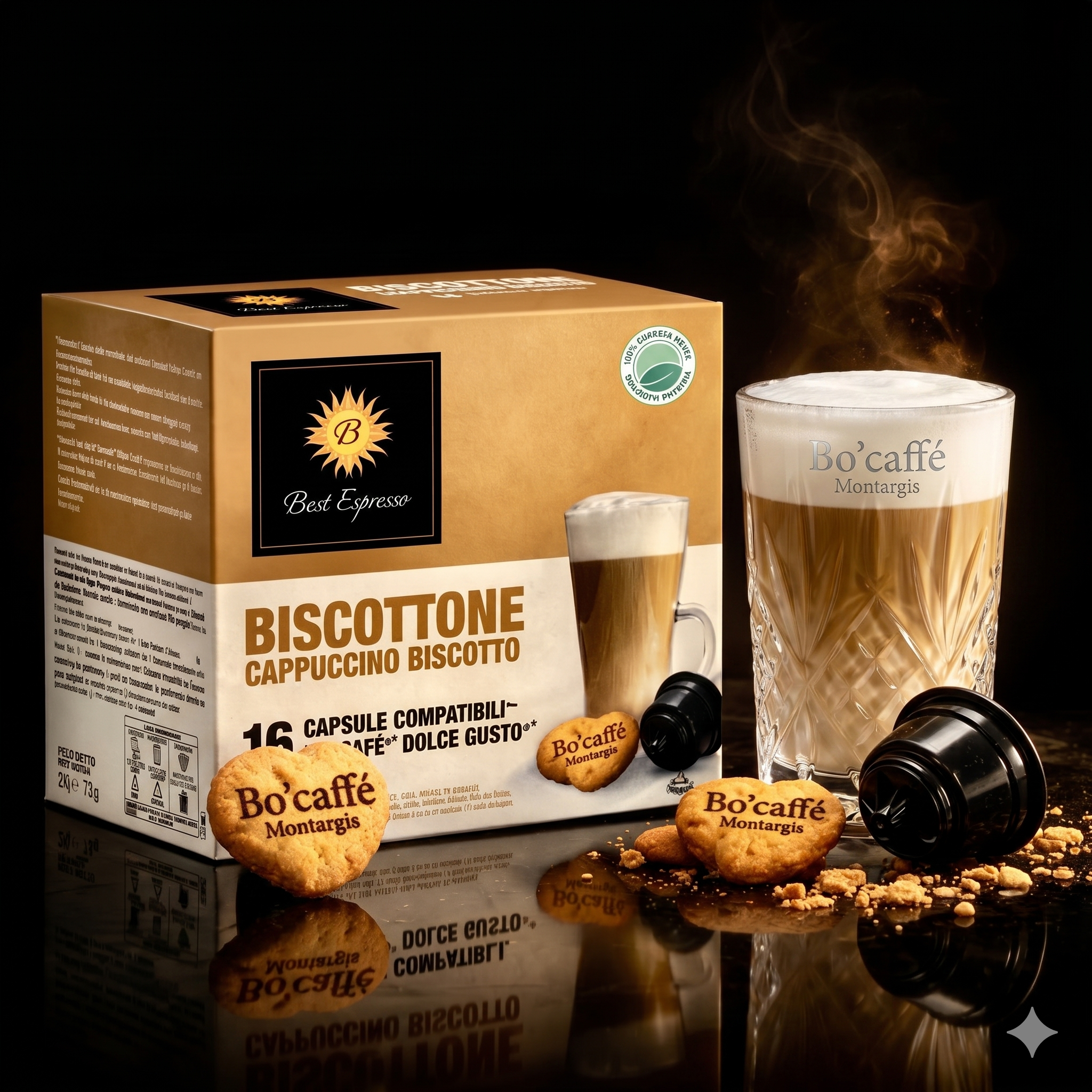 Capsules Biscottone Compatibles Dolce Gusto x16 – Bo'caffé Montargis Loiret
