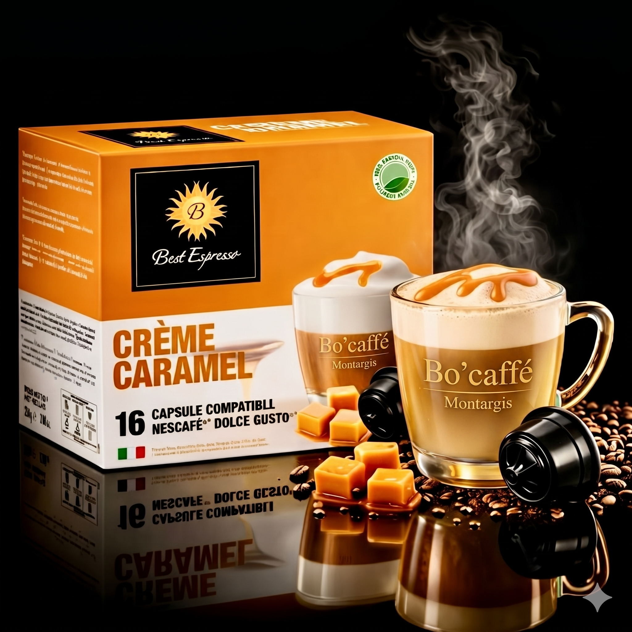 Capsules Caramel Compatibles Dolce Gusto x16 – Bo'caffé Montargis Loiret
