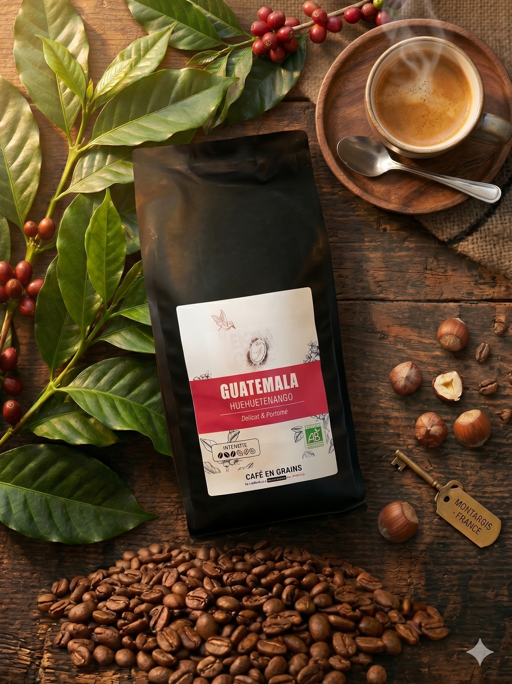 Café en Grains Guatemala 100% Arabica Bio – Bo'caffé Montargis Loiret
