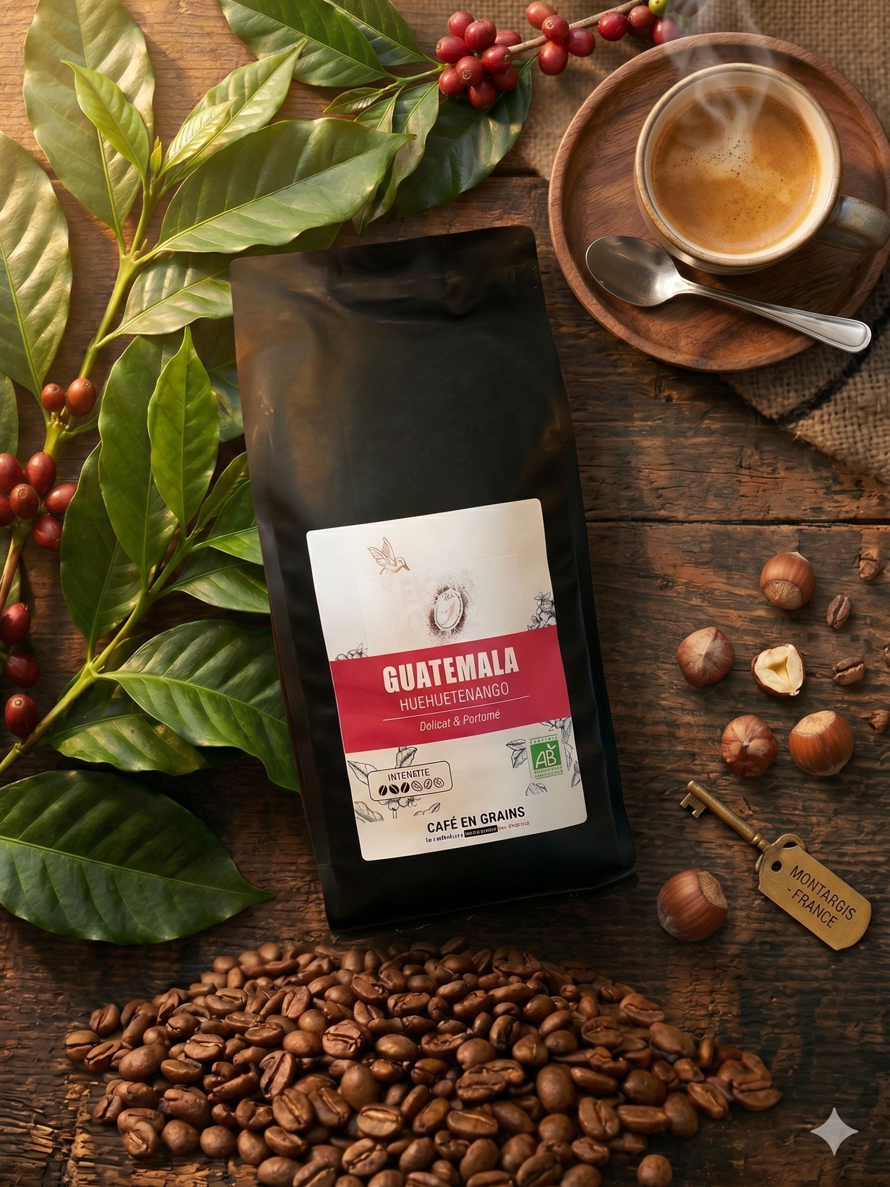 Café en Grains Guatemala 100% Arabica Bio – Bo'caffé Montargis Loiret
