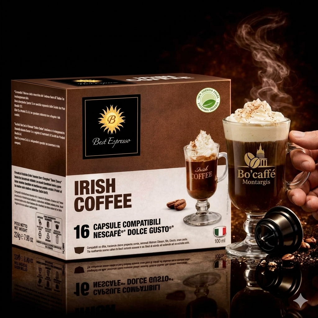 Capsules Irish Coffee Compatibles Dolce Gusto x16 – Bo'caffé Montargis Loiret
