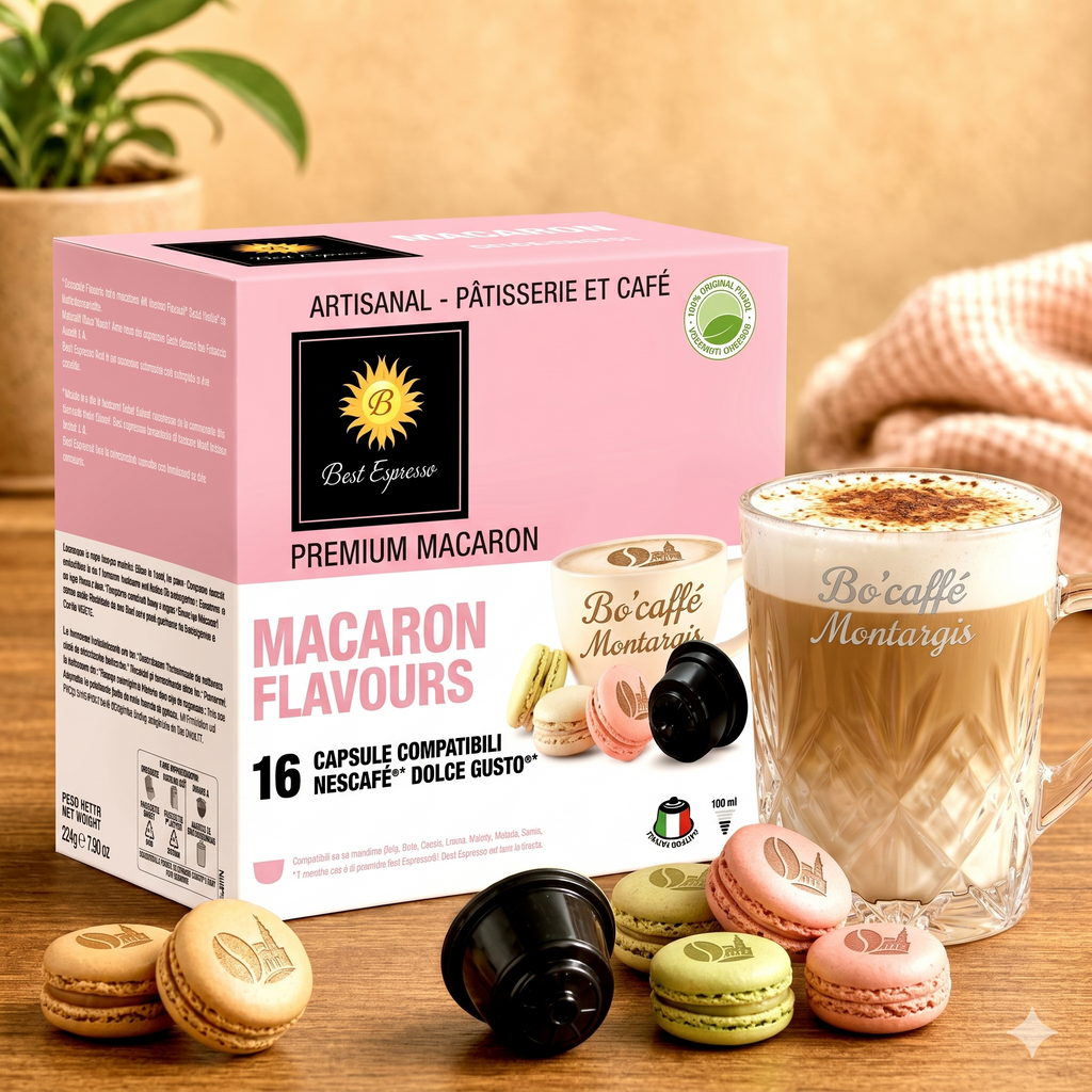 Capsules Macaron Compatibles Dolce Gusto x16 – Bo'caffé Montargis Loiret
