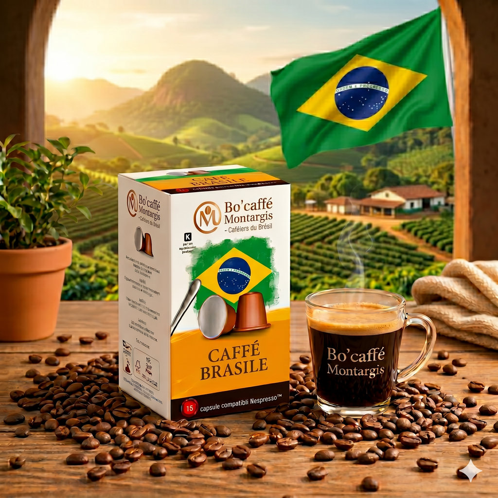 Capsules Nespresso compatibles Brésil 100% Arabica – Bo'caffé Montargis Loiret
