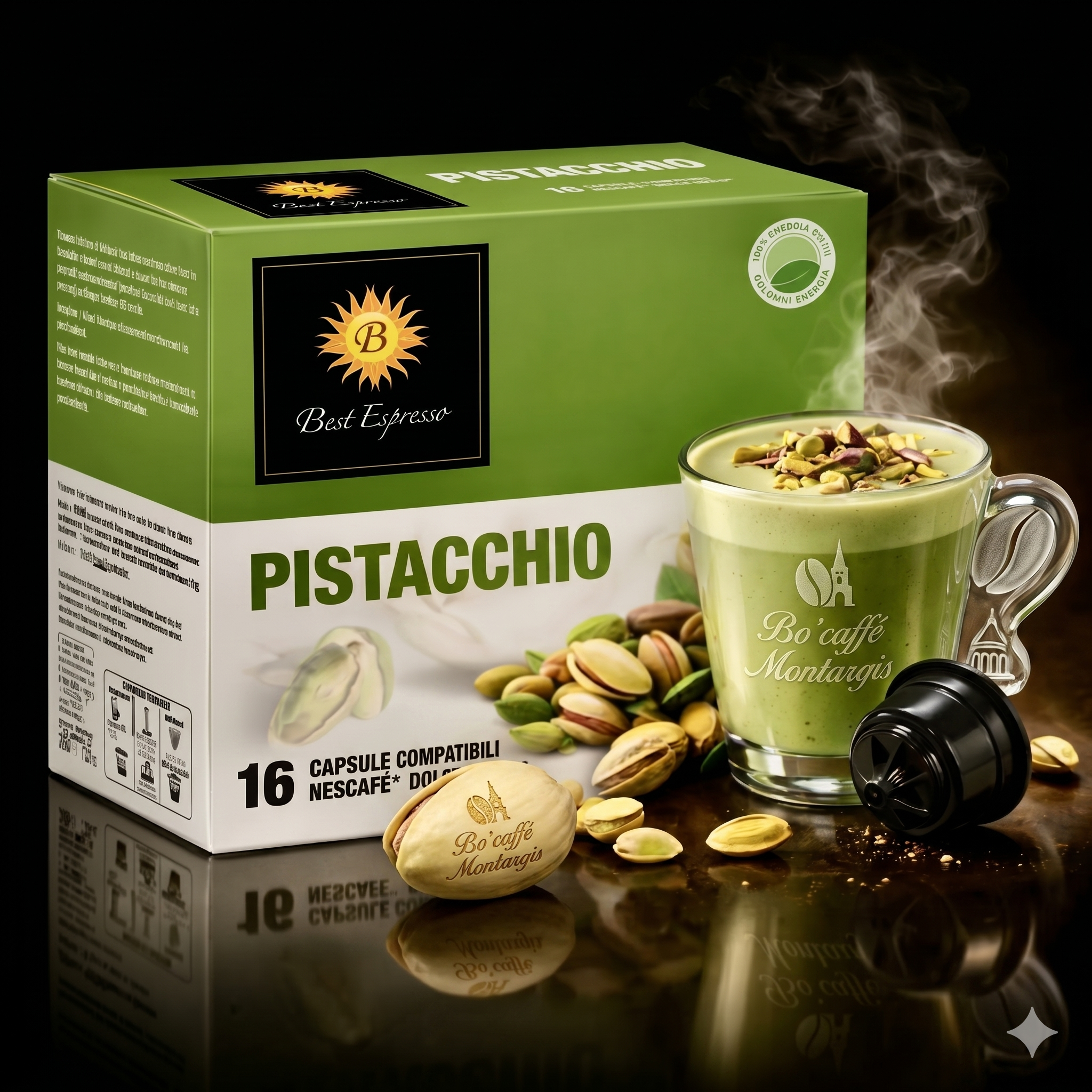 Capsules Pistache Compatibles Dolce Gusto x16 – Bo'caffé Montargis Loiret
