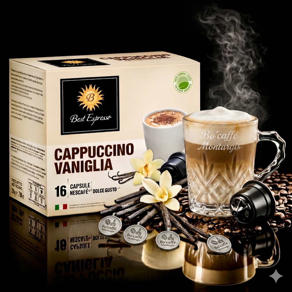 Capsules Cappuccino Vanille Compatibles Dolce Gusto x16 – Bo'caffé Montargis Loiret
